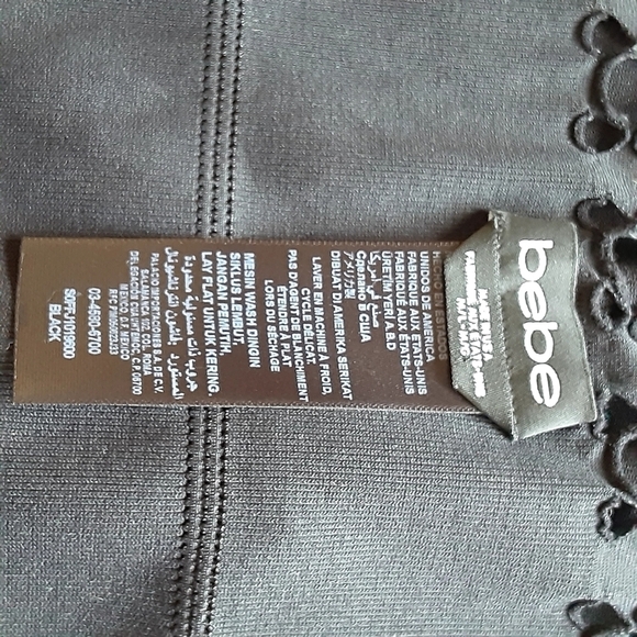 Bebe lined mini dress Sz M/L - Picture 5 of 5